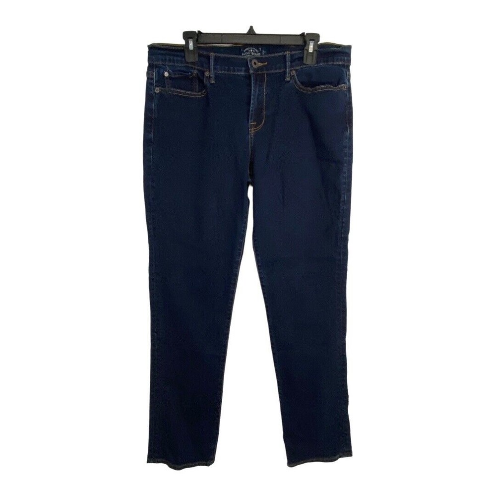 Lucky Brand Womens Jeans Adult Size 14/32 Sweet N Straight Dark Wash Blue Denim